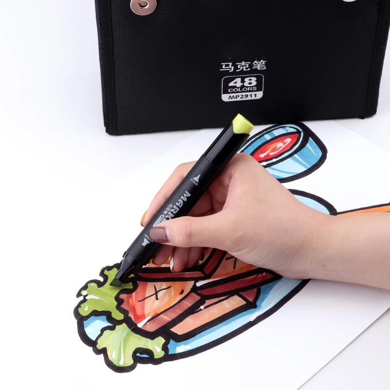 
Hot Selling Colors Dual Tip Brush Pens Drawing Painting office color marker pen 