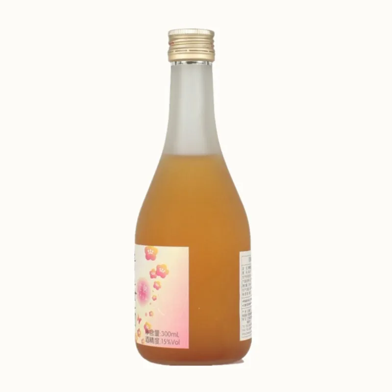 
unique shape Japanese style fine rice wine liquor glass bottle frosted fruit beverage glass bottles 350ml 