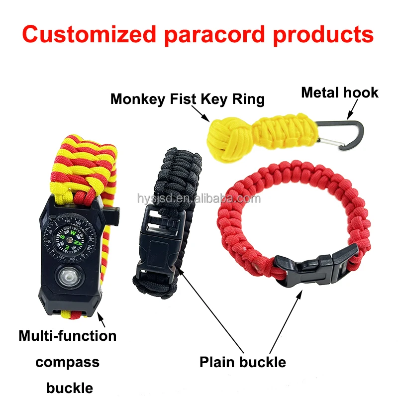 Fashion Paracord Seven Core Umbrella Rope Outdoor Camping Survival Paracord Bracelet