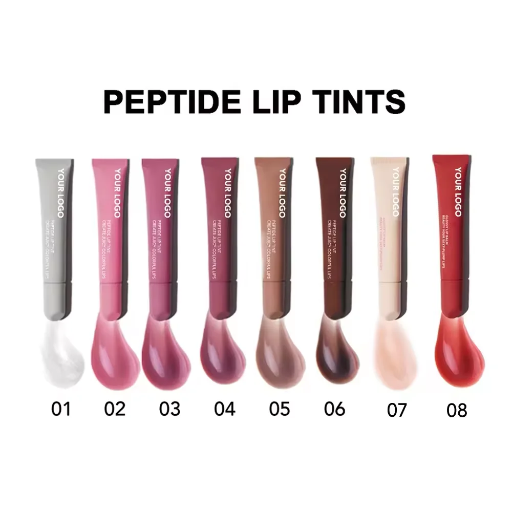 Phone Case With Lip Gloss Peptide Lip Balm Treatment Plumper Gloss Custom Logo Vegan Glossy Liquid Lip Tint Oil Make Up