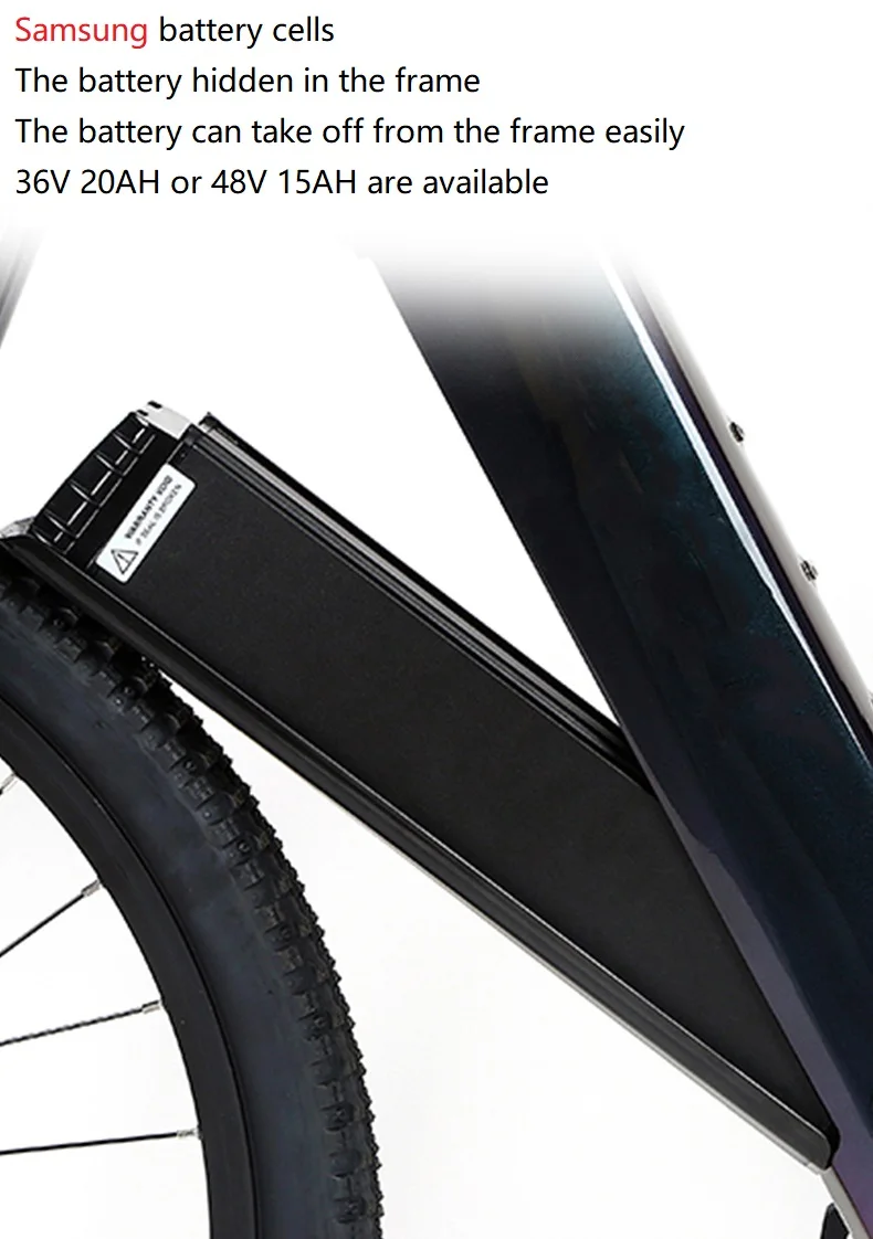 suspension Electric mountain bike with High-strength carbon fiber frame Bafang M610 48V 500W mid drive system hidden battery