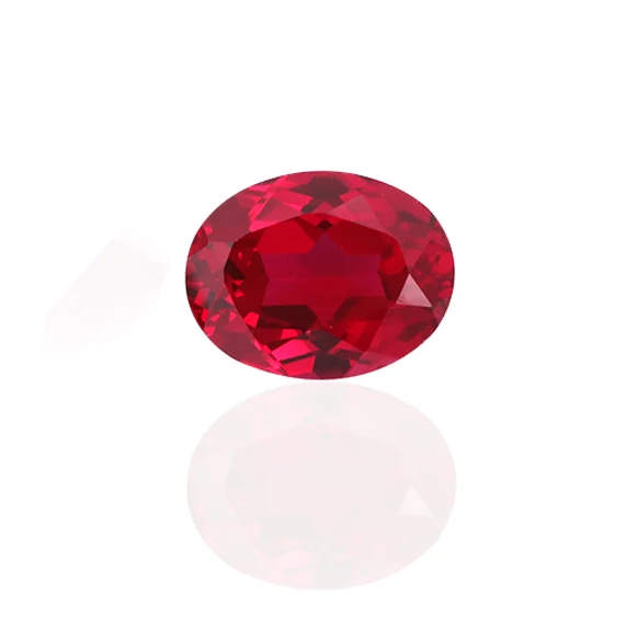 6*8mm Oval Lab grown Ruby sapphire Loose Lab Created Synthetic Gemstone High quality customize cut service Manufacturer