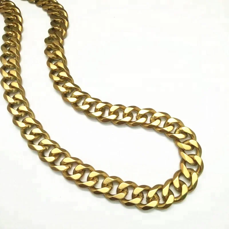 Fashion DIY aluminum curb bag chains