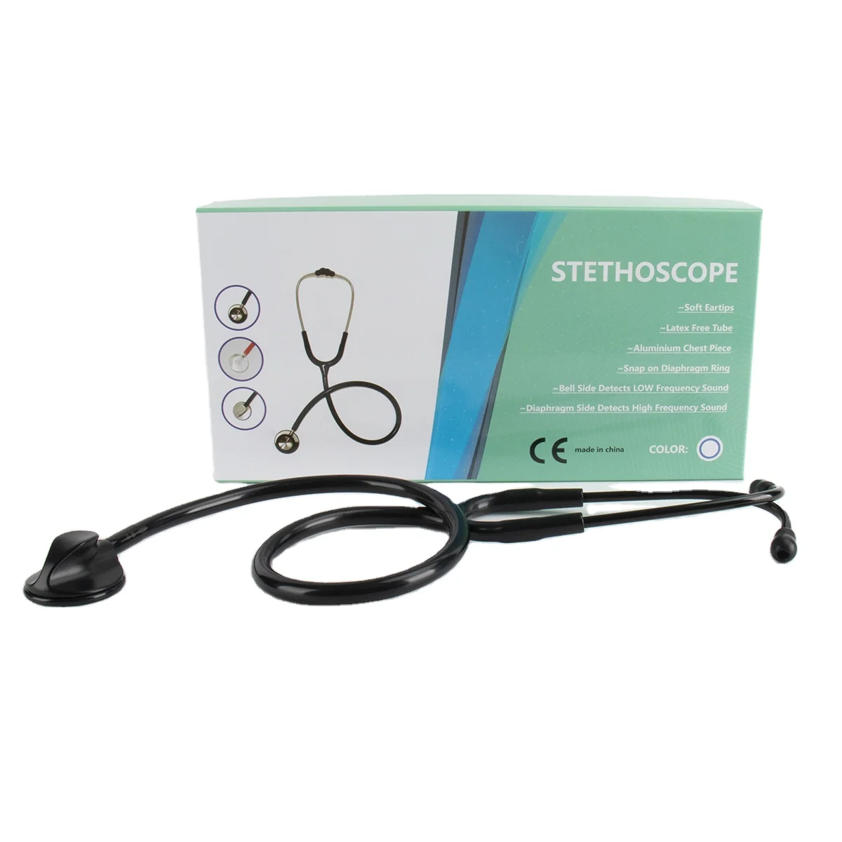 Cheap portable adult stainless steel stethoscope