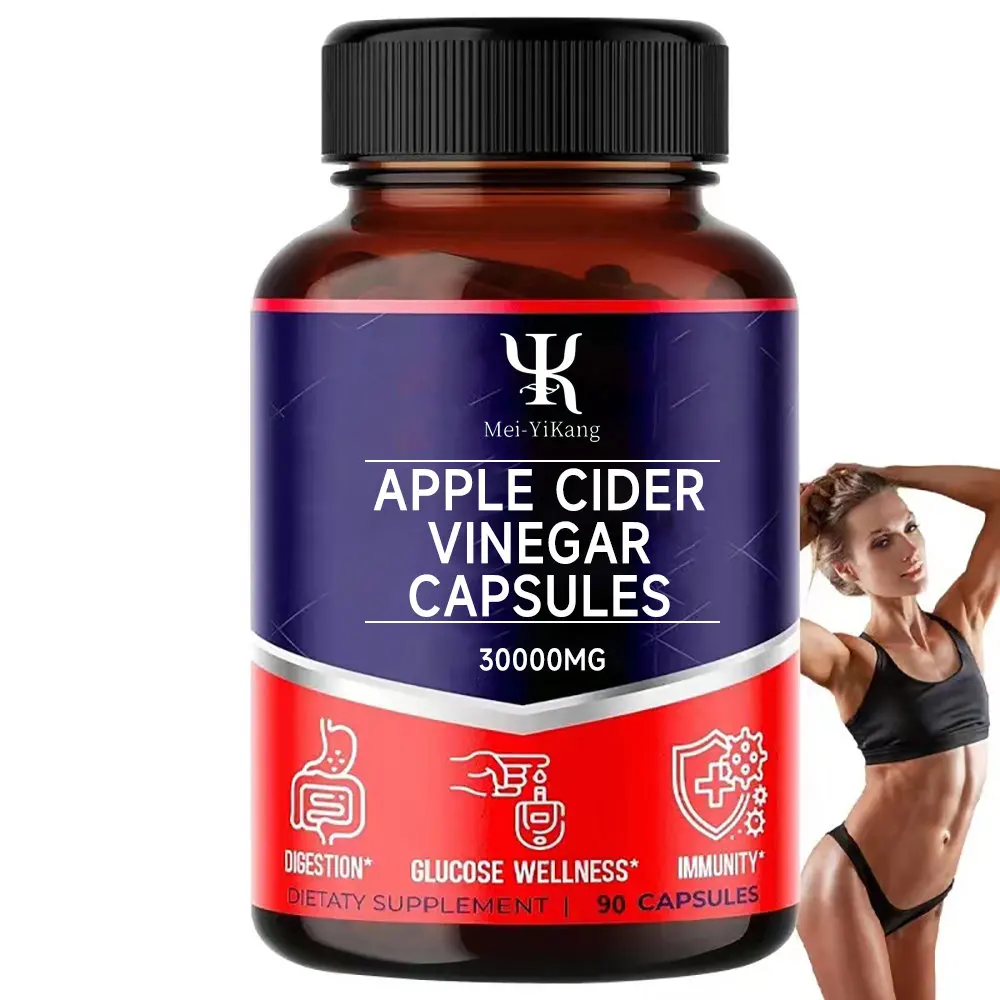 Custom Apple Cider Vinegar capsules 30000mg Support Weight Management Support Digestion Health burn fat weight loss capsules