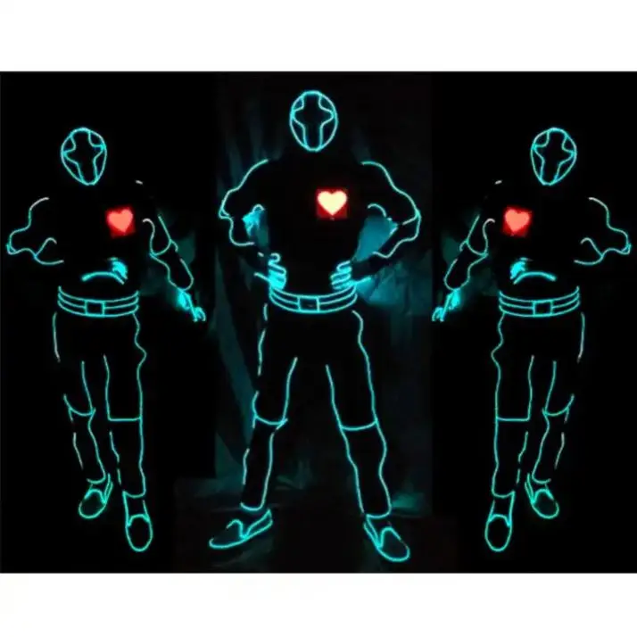 Luminescent luminescent  Adult MJ Dance wear Light Clothing led costume
