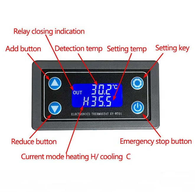 Original XY-WT01 Temperature Controller Digital LED Display Heating/Cooling Regulator Thermostat Switch