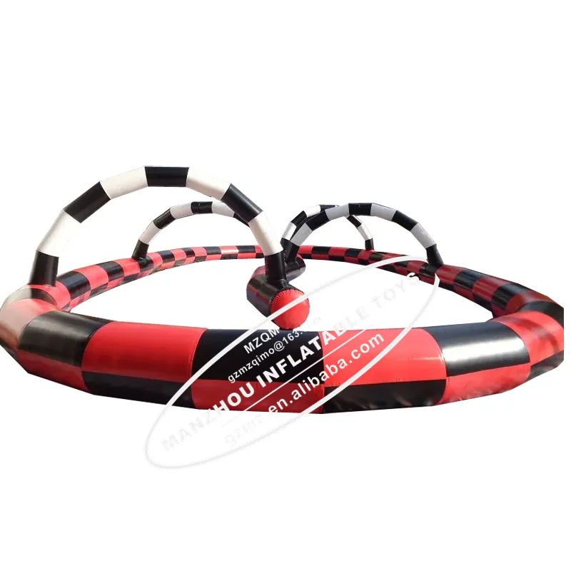 Portable Outdoor Inflatable Sport Game Zorb Ball Go Kart Inflatable Race Track Electric race cars tracks
