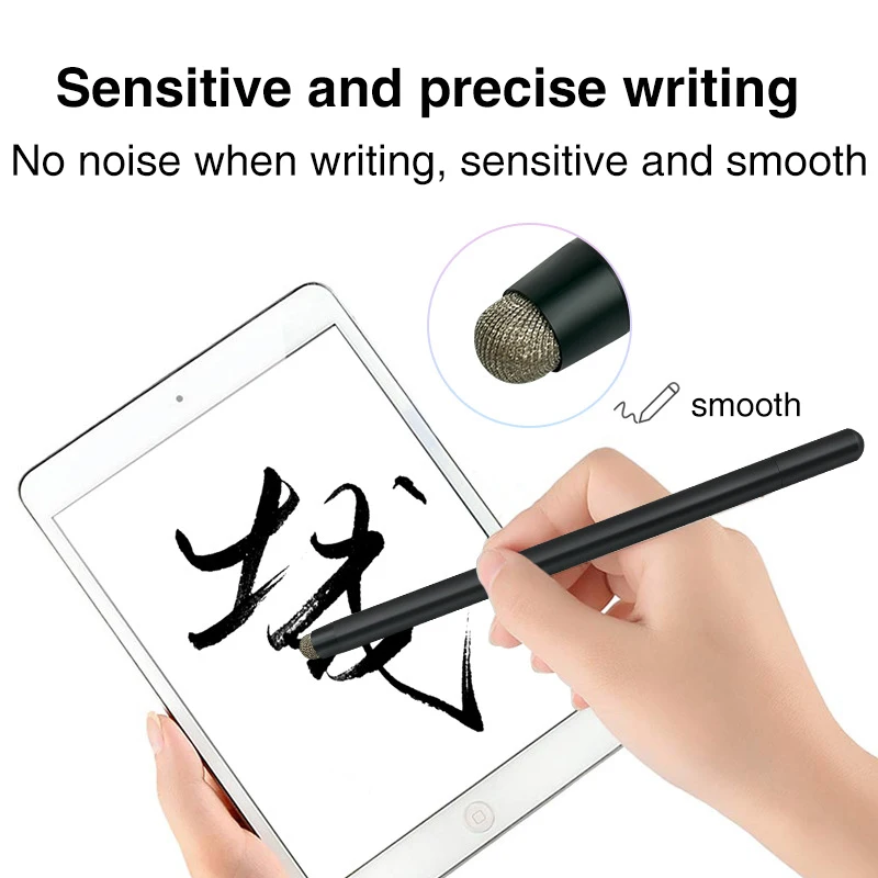 
New Design 2 in 1 Double Sides Precision Fine Disc Tip Pencil Metal Universal Touch Screens Tablet Stylus Pens 