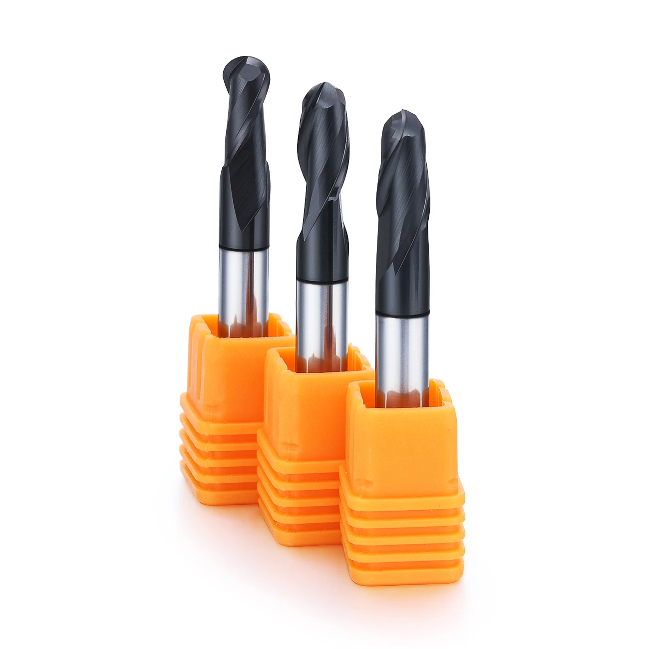 ZHY Professional long neck ball nose 55 degree end milling cutter solid carbide end mills