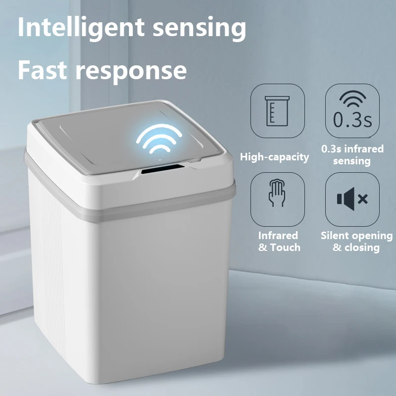 New Year offers 20L 12L smart small bin sensor automatic bathroom trash garbage can