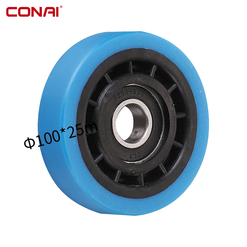 Supply All Brand Escalator Parts Hot Sale 100x25 mm Escalator Step Chain Roller with 6204-2RS Bearing in Good Price