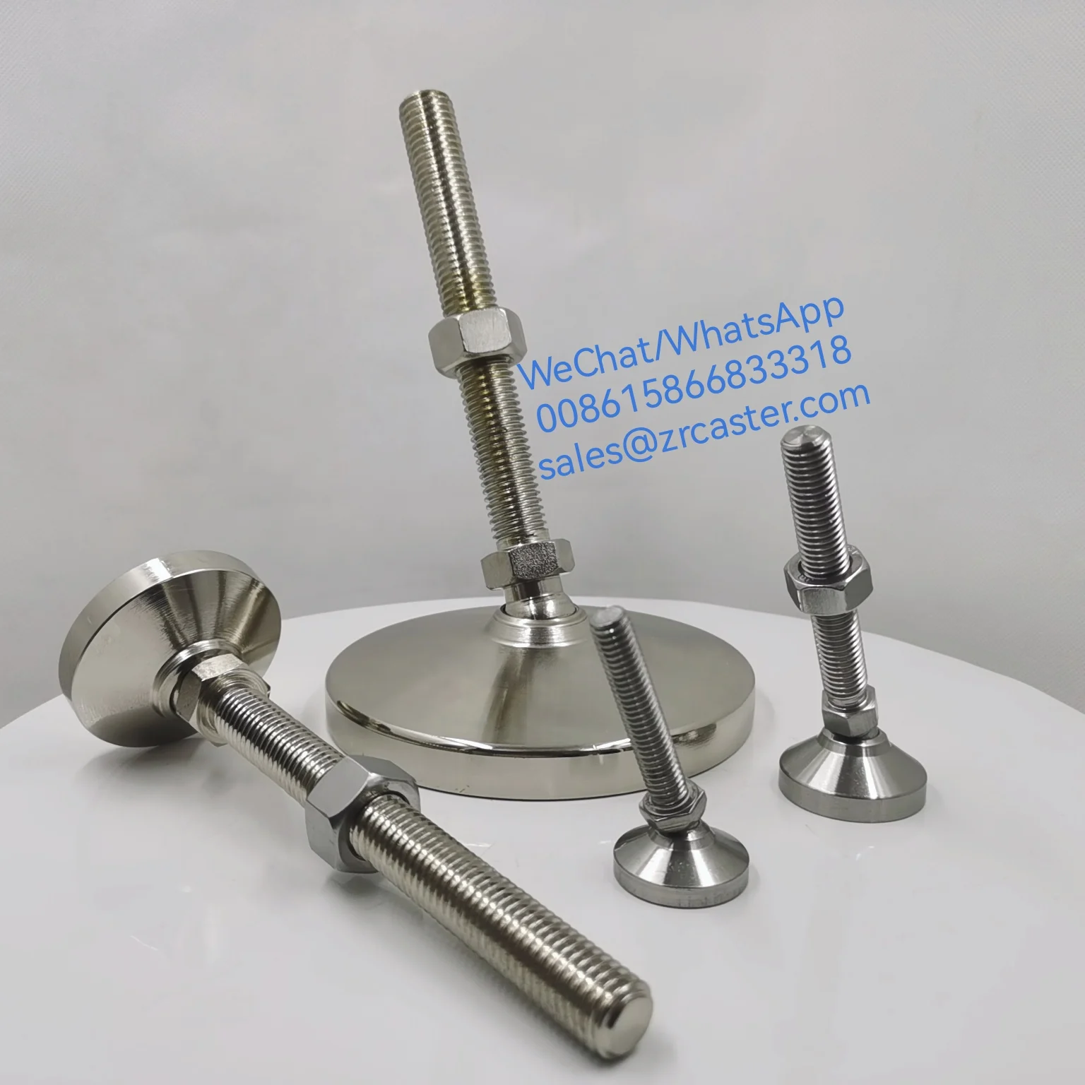 SS D50mm L100mm M16 нить 1/2-13 серьги-гвоздики шарнирного соединения резьба штока ножка для мебели уравнитель регулируемая из нержавеющей стали выравнивающие