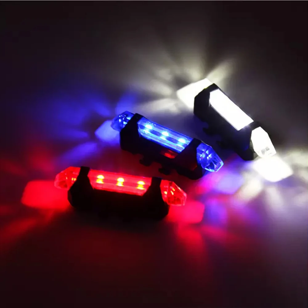  Портативный Перезаряжаемый LED USB Велоспорт велосипед свет COB задний фонарь для