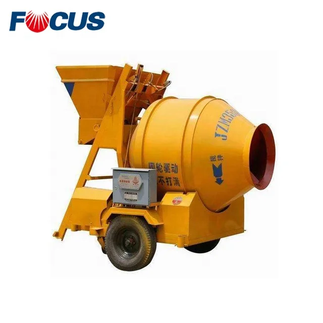 Portable Diesel Small Concrete Mixer / 350l Diesel Engine Concrete Mixer Machine With Pump