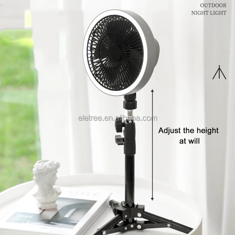 Adjustable Multi Function Large Capacity Led Lamp Usb Tripod Camping Camp Tent Fan For Outdoor