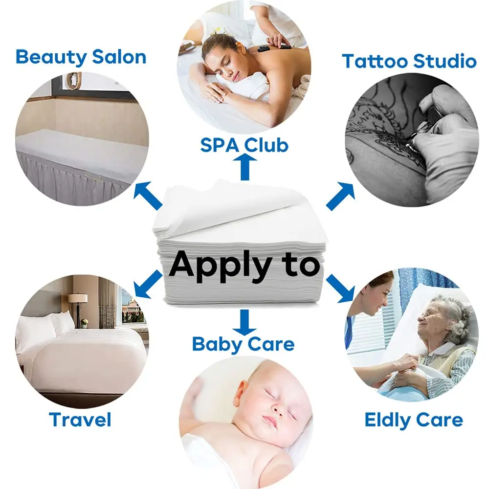 100% Biodegradable Medical Use Nonwoven Fabric Disposable Bed Sheet