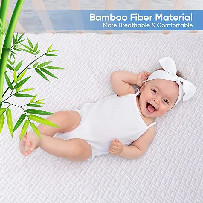 3D Air Fabric for Mattress Pad Cover -(Full)Bamboo Mattress Cover-100% Waterproof Mattress Protector-Smooth Soft Breath
