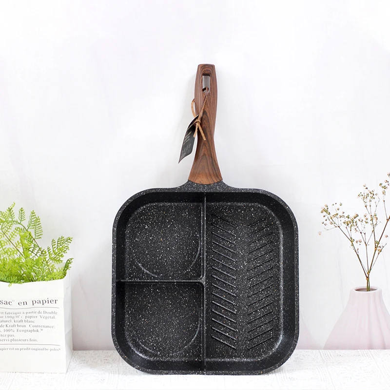 Сковорода сковородка 3 в 1 разделенная, не липкая, 28 квадратных форм