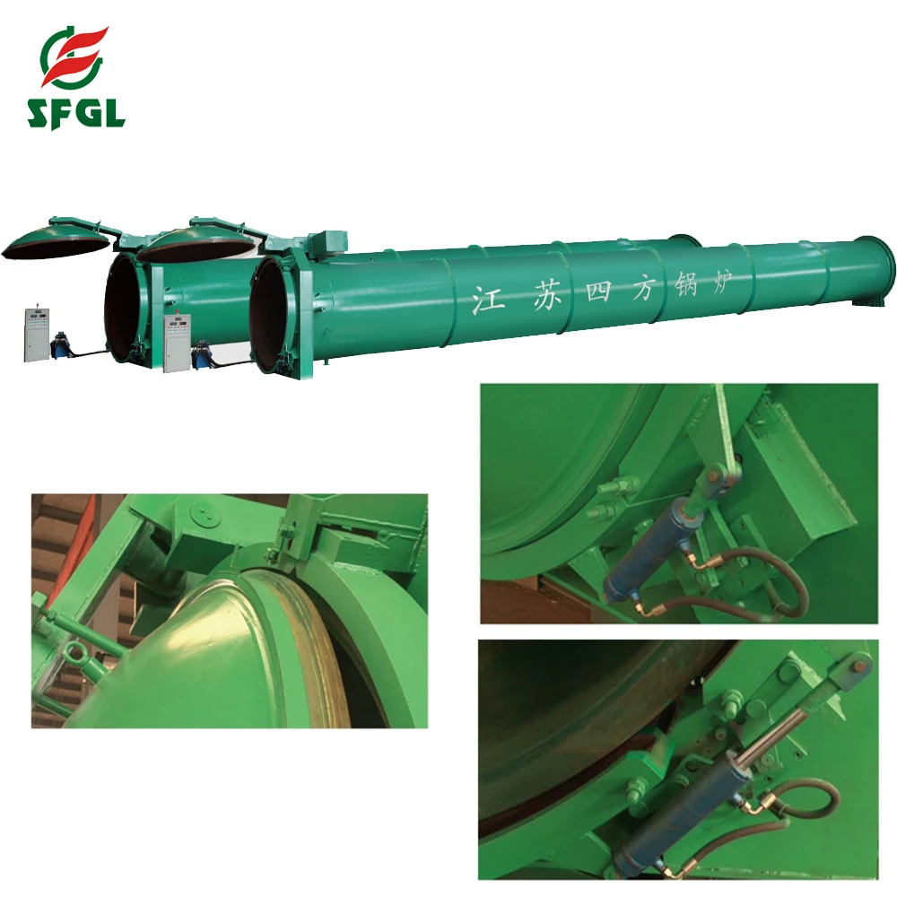 Autoclave for chemical industry, medicine, rubber, wood, gypsum, glass