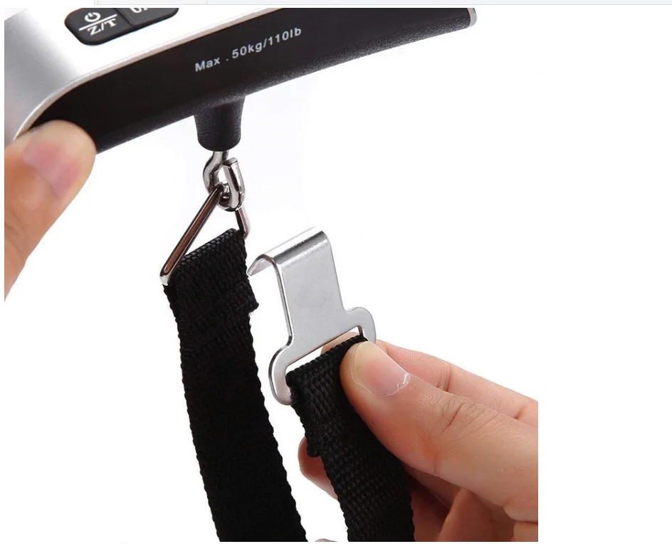 Portable digital hanging luggage electronic scale for airport  weighing up to 50kg/110lb with tape measure