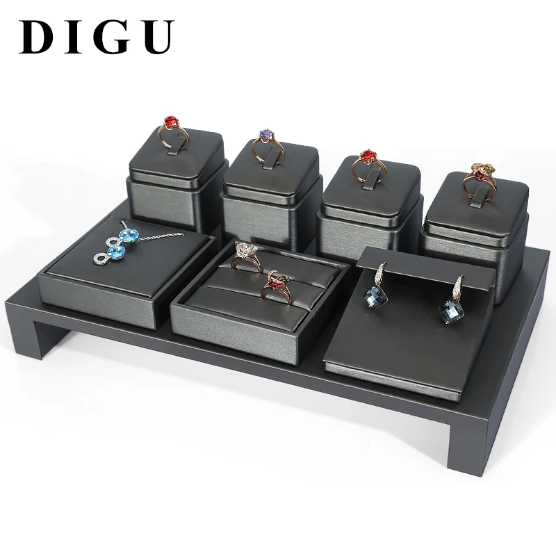 DIGU Luxury jewelry display set custom variety rings pendants bracelet Jewelry display tray display props sets