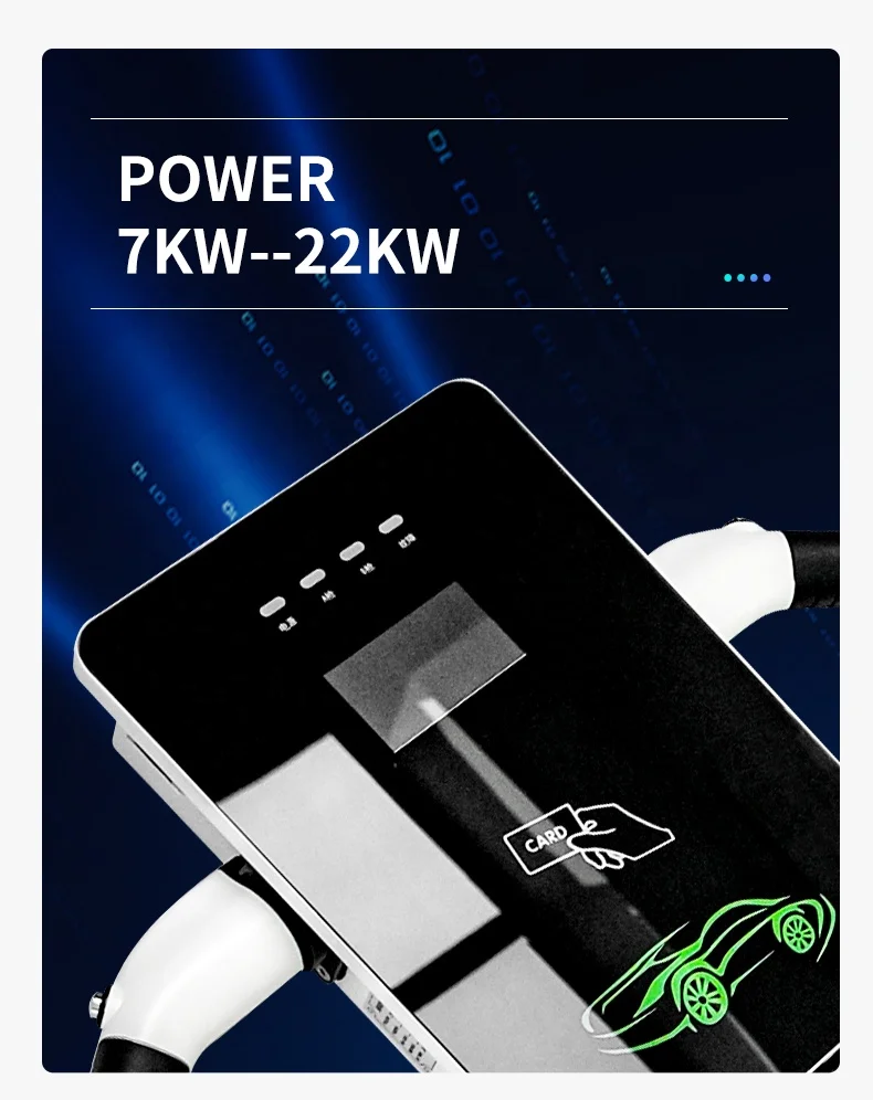 EV Charger Factory Manufacturer Ocpp Mennekes Type 2 32a 3 Phase 7kw 22kw Wallbox Fast Electric Charging Station EV Car Charger