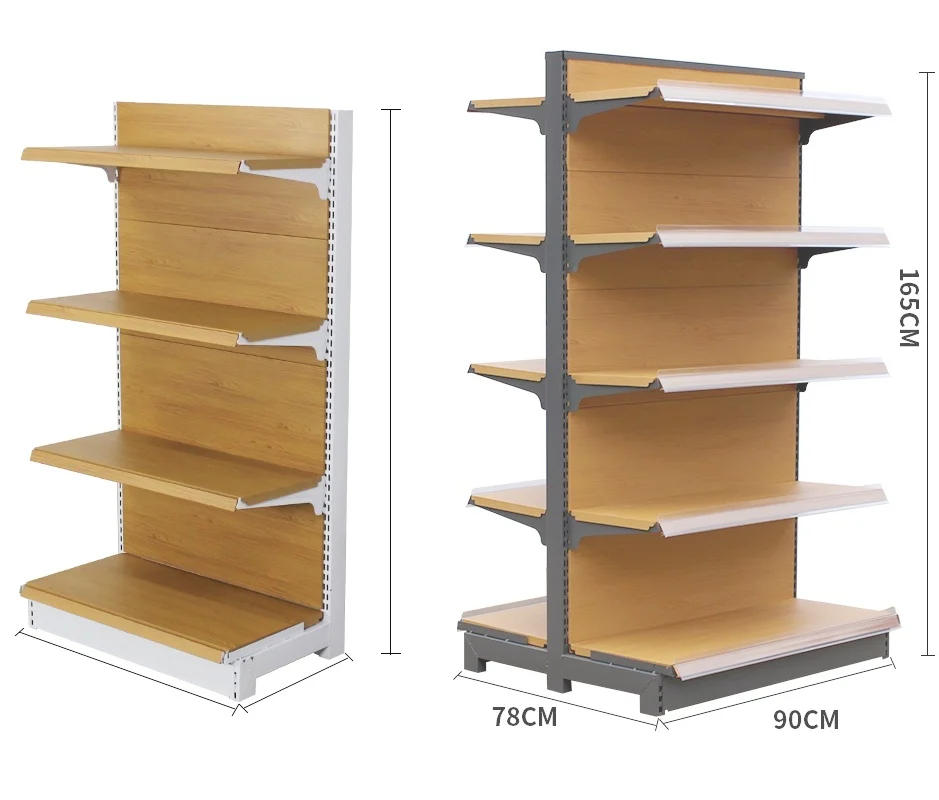 NEW Customized modern white grocery shop shelf retail store shelves supermarket goods stand