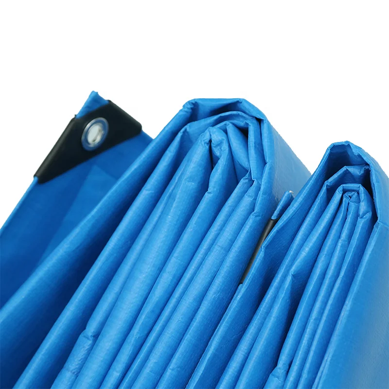 Blue Color Heavy Duty Good Quality PE Material Tarpaulin Waterproof Tarpaulin Sheets Truck Cover Tent Material
