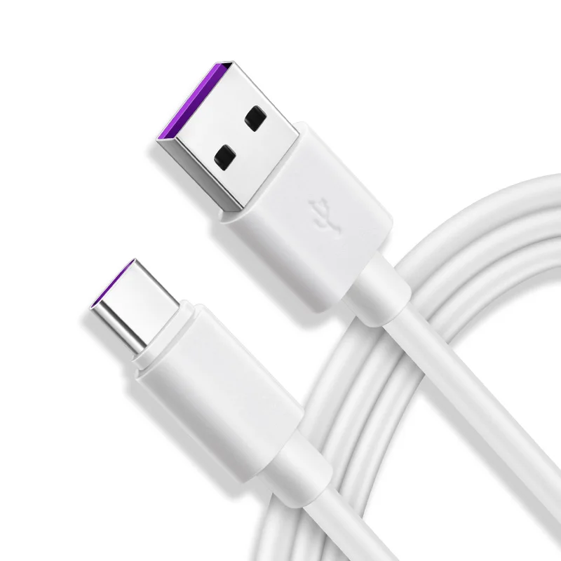 
1m 1.5m 2m Quick Mobile Phone Cable 5A Fast charging USB charger cable line for Huawei Mate 10 20 Pro Super charger 