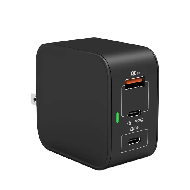 three port fast 65w gan mobile charger type c phone charger 65w gan dell laptop charger 65w