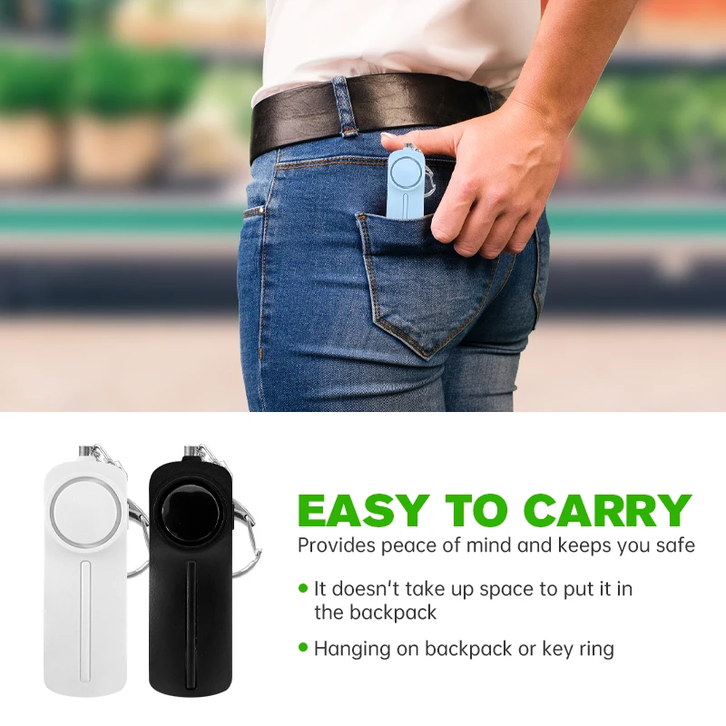 Personal SOS Alarm Custom Personal Panic Button Alarm System Bulk Alarm Whistle Self Defense Keychain