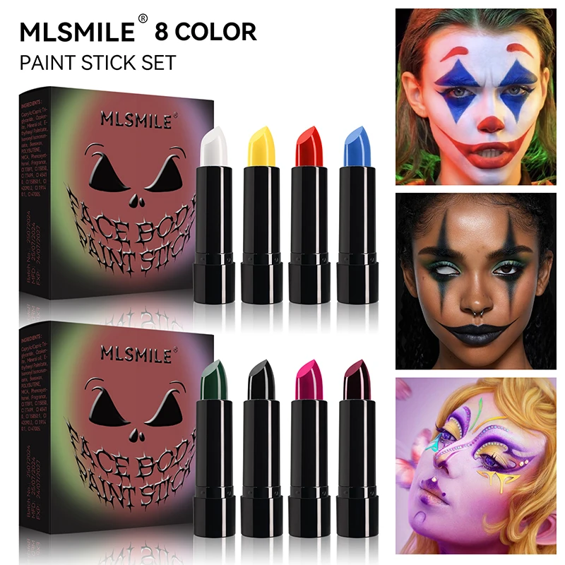 8 Colors Vintage Matte Halloween Lipstick Set High Pigmented Velvet Black Lip Stick Lip Stain Vampire Color For Cosplay