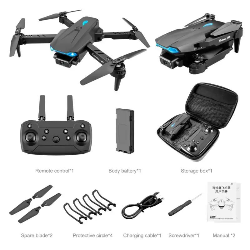 2021 New S89 pro 4k HD Dual Camera 1080P WiFi Drone Visual Positioning Dron Height Preservation Rc Quadcopter Drone