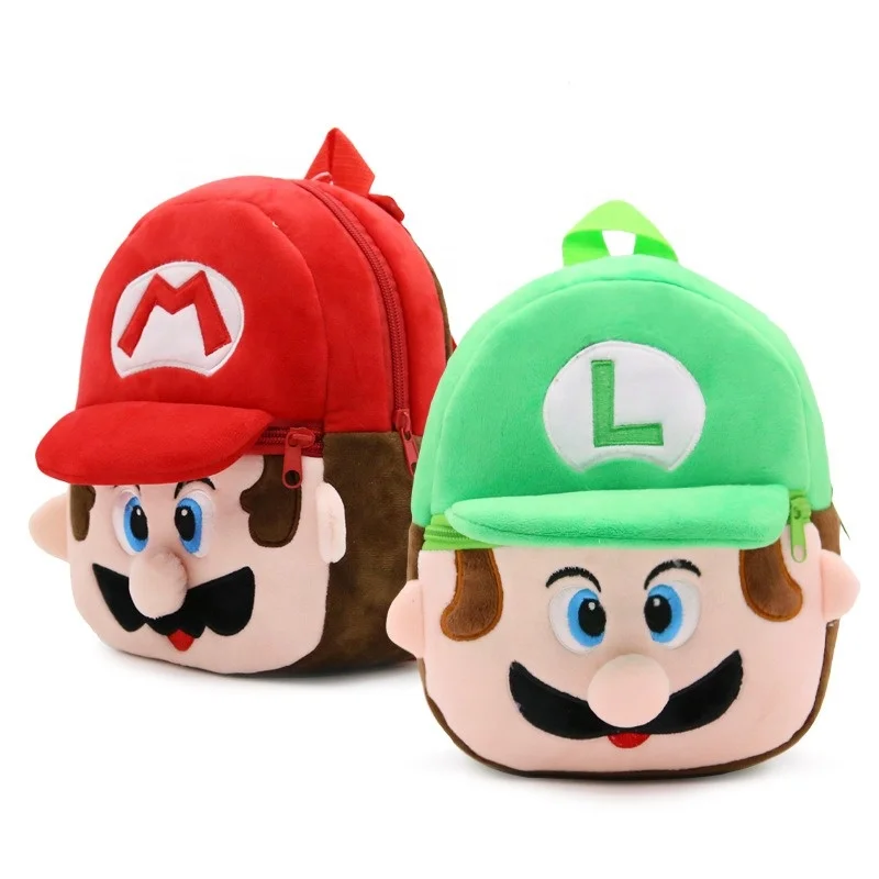 HWA 100283 Mario Bros школьный Марио и Луиджи плюшевый рюкзак плюшевые куклы игрушка ностальгия Винтаж игровые малыша
