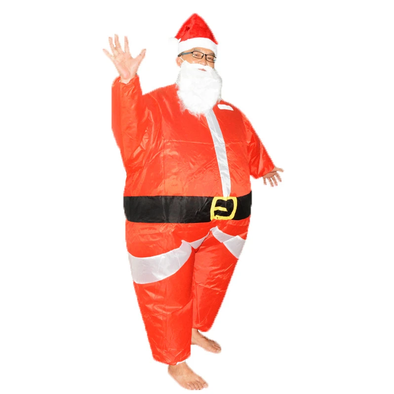 Santa Claus inflatable suit for Adults and Kids Funny Inflatable costume blow up suit Christmas Costume jumpsuit party game