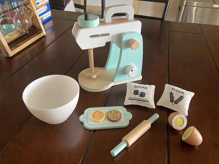 Дизайнерский кухонный миксер, блендер, игрушка, деревянный игрушечный миксер, Набор для кухни, деревянные игрушки для детей