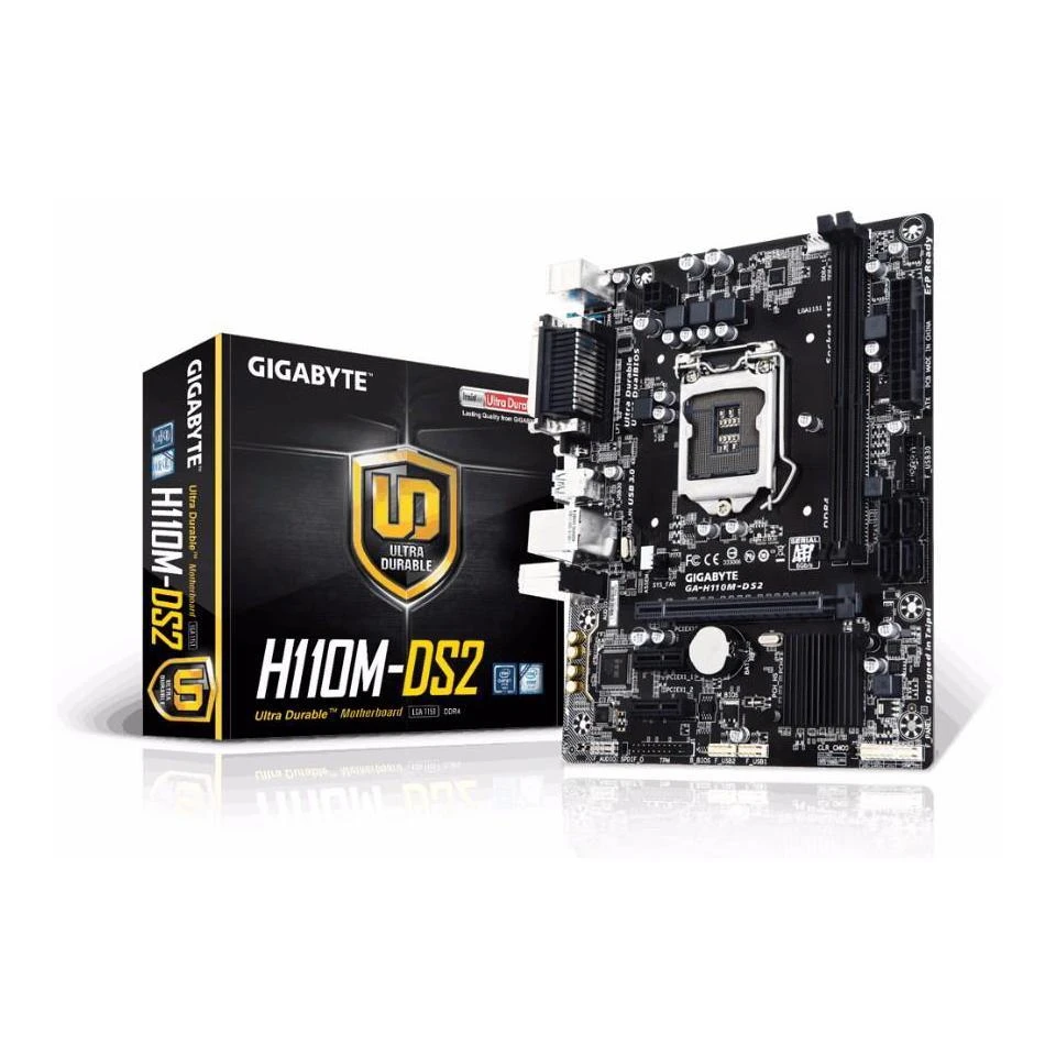 GIGABYTE GA-H110M-DS2 LGA 1151 H110 SATA 6Gb/s USB 3.0 Micro ATX Motherboard
