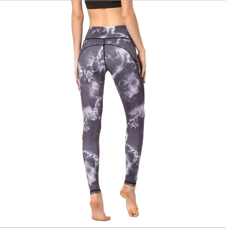 
omens Yoga Pants with Pockets High Waist Workout Leggings Running Pants Printed Yoga Leggings Barre Clothes 