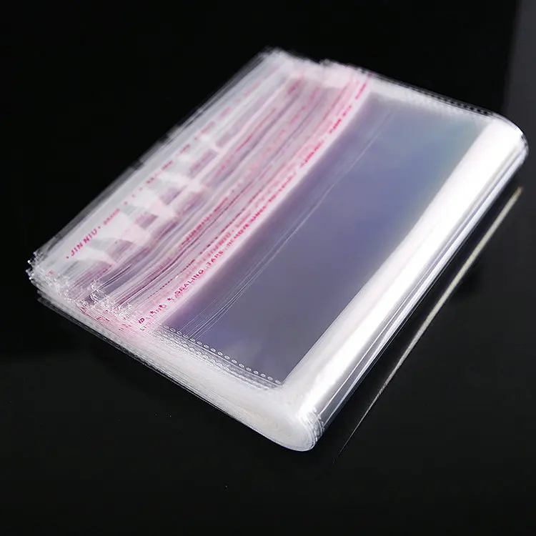 Wholesale Custom Printed Clear Transparent Jewelry Cellophane OPP Plastic Bag With Self Adhesive Flap