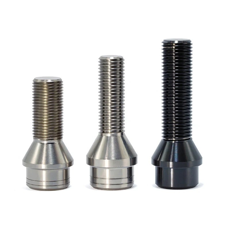 Titanium alloy spherical wheel hub bolts   for  car  direct deal