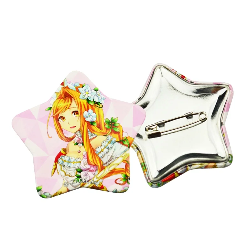 Artigifts Eco-Friendly Factory Direct Sale Sublimation Pin Button Badge Maker Print Custom Logo Blank 58Mm Star Tin Button Badge