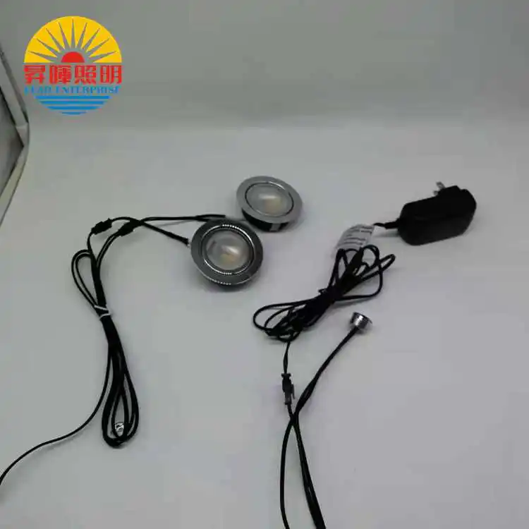 Touch Sensor Dim 12v 2w Led Cabinet Puck Boat Light Touch On Off Dimming Sensor Light Lamp Bulb