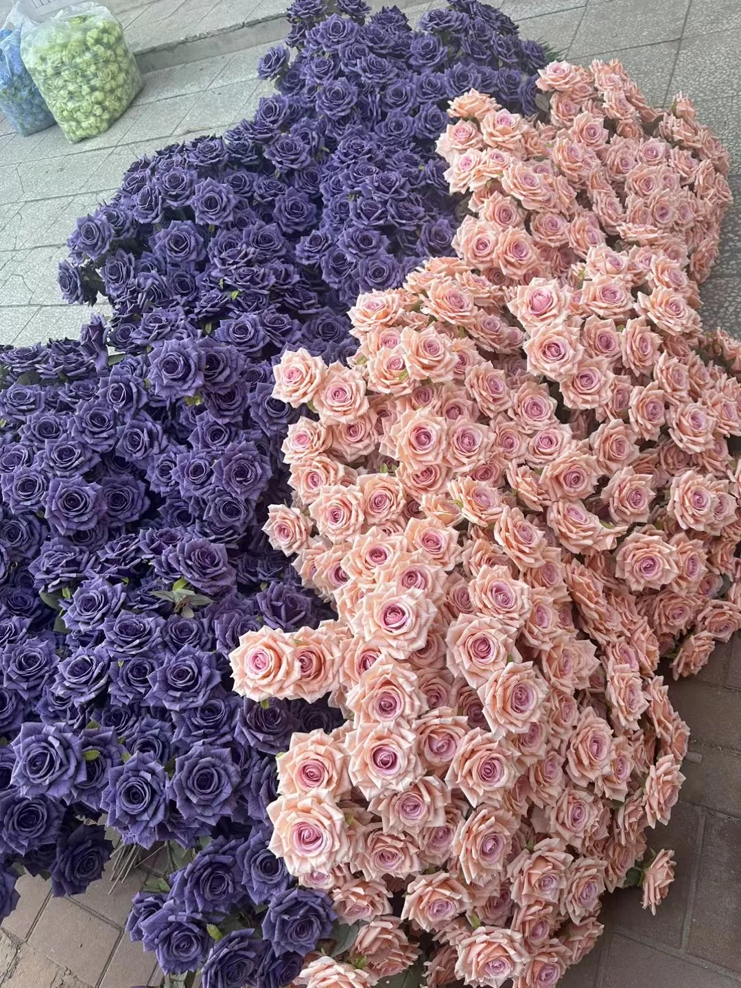 YOPIN-158 Popular Artificial 3 Heads Real Touch White Spray Roses