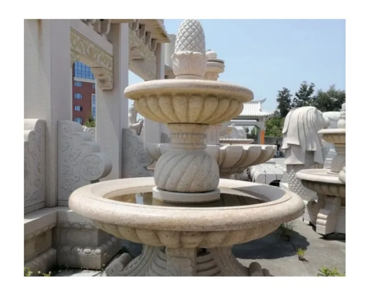 Уличный фонтан высокого качества, садовый мраморный фонтан из натурального камня