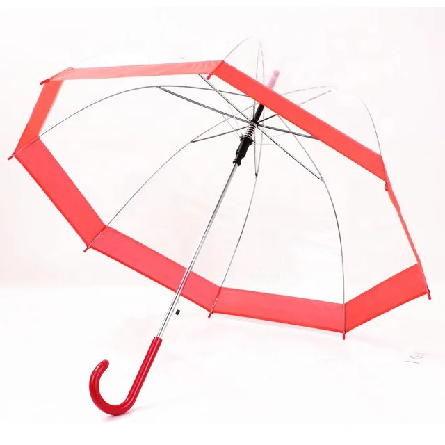 Promotion Apllo Dome Shape POE PVC Straight Transparent Umbrella