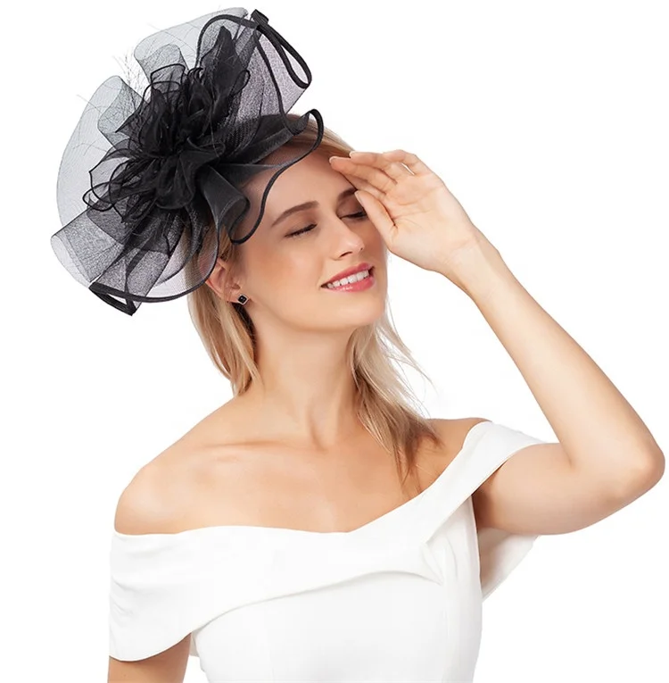 Flower Net Fascinator Headband Wedding Alice band Ladies horse race headband