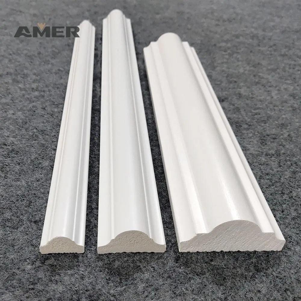 Amer high density Polystyrene baseboard wall Moldings Flooring Accessories Polystyrene PS Skirting Board
