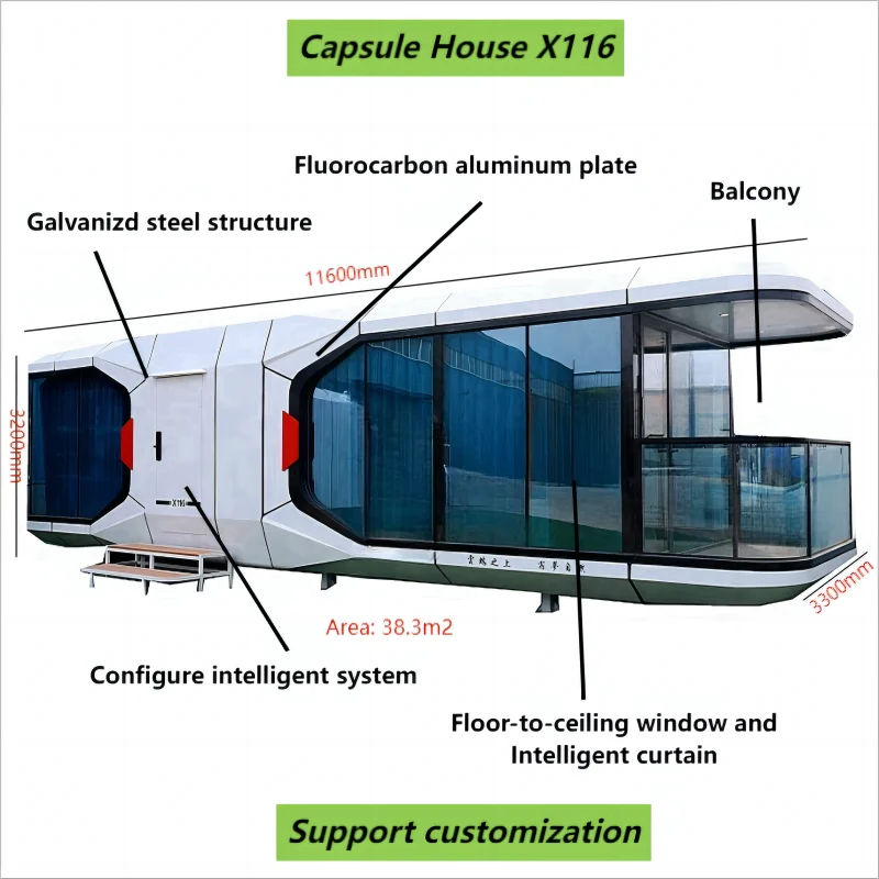 wholesale price space capsule Container Houses Luxury Prefabricated House Modem Container Homes Eco Houses