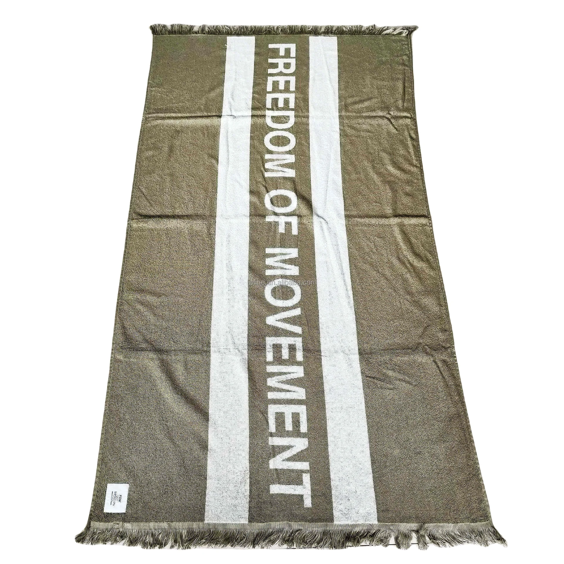 custom fluffy cotton velour heavy custom utopia towels cabana stripe jacquard beach towel with logo